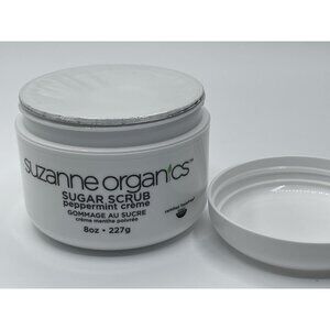 Suzanne Somers Organics Peppermint Creme Sugar Scrub 8 oz - NEW/SEALED
